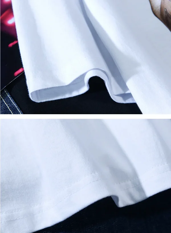 Men's  Oversize O-neck Photo Printed Hip Hop Cotton T-shirt - Image 6