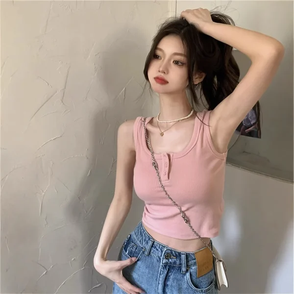 Short  Tank Top Sweet and Spicy Pink Camisole Women's Inner Wear