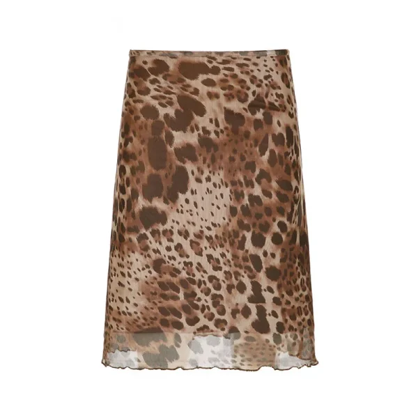 Mature Leopard Print Mesh Design Hot Girl Low Waist Slim Fit Summer Chiffon - Image 5