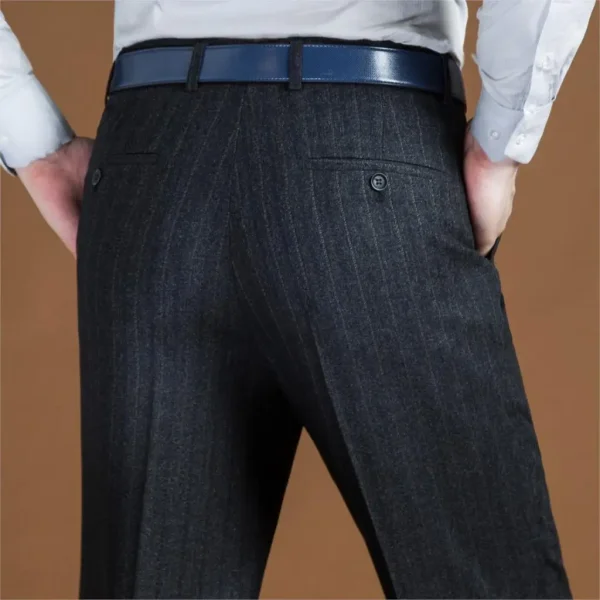 Casual Classic Cotton Soft Light Slim Fit Straight Men Dress Chino Khaki Trousers Pants