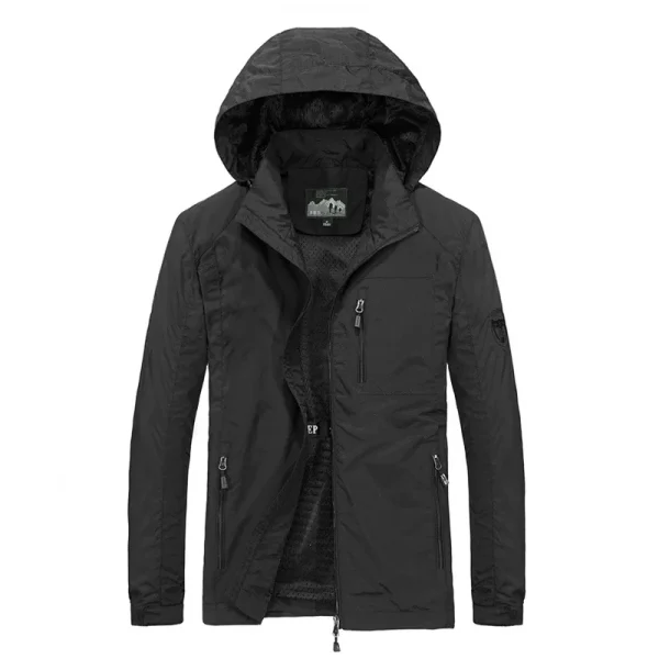 Men's Windbreaker Jackets Waterproof Hooded Water Proof Wind Breaker Casual Coat Male Clothing 2025 Autumn Jackets Vintage - Image 3