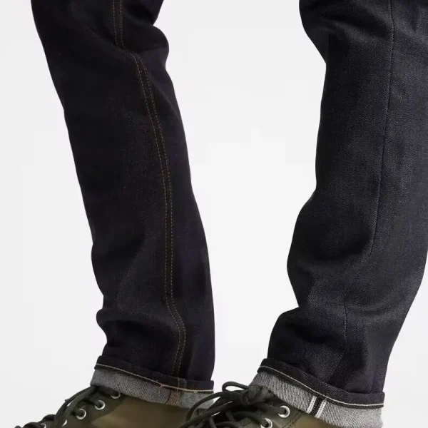 100% Cotton Raw Denim Selvedge Jeans for Men Vintage Woven Straight Jeans Low Moq Breathable Pants No Jeans NO Wash