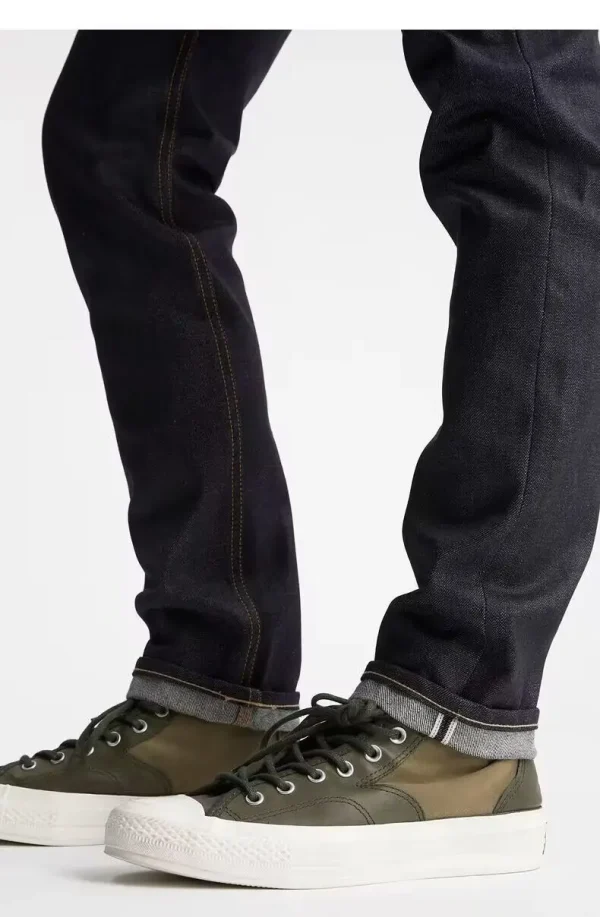 100% Cotton Raw Denim Selvedge Jeans for Men Vintage Woven Straight Jeans Low Moq Breathable Pants No Jeans NO Wash - Image 3
