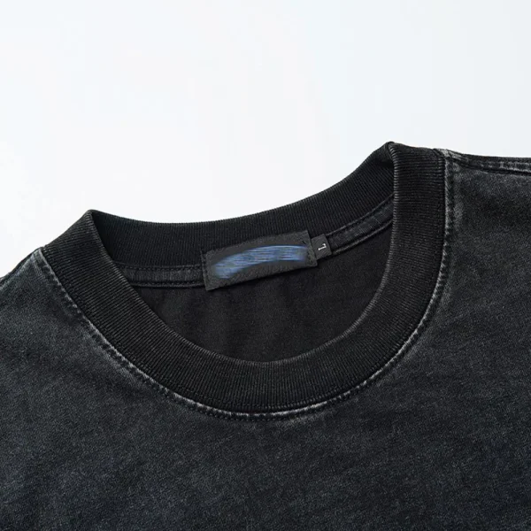 Men's Casual Top 100% Cotton Snake Print T-Shirt Distressed Washed Loose Top Short Sleeved T-Shirt Ins Street Fashion for Summer - Image 5