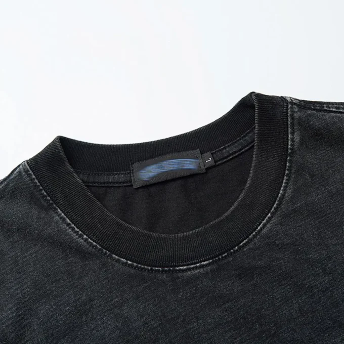 Men's Casual Top 100% Cotton Snake Print T-Shirt Distressed Washed Loose Top Short Sleeved T-Shirt Ins Street Fashion for Summer