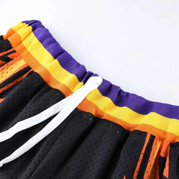 Vintage Streetwear Fitness Sports Jogger Printed Plain Mesh Basketball Shorts Men