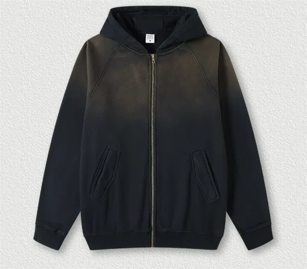 Heavy Weight Street Wear Vintage Washed Colors Shade  Men's Hoodies - Image 3
