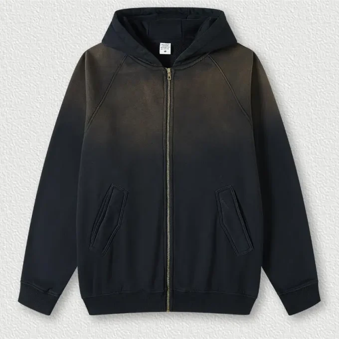 Heavy Weight Street Wear Vintage Washed Colors Shade Men's Hoodies