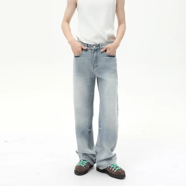 2025 Men's Jeans Casual Straight Loose Washed Jean Design Denim Pants for Men High Quality - Image 2
