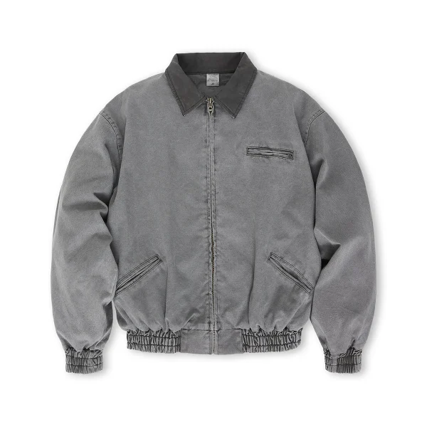 Blank Acid Washed Old Lapel Jacket Fall/winter Loose Casual Men's Jacket American Vintage Men's Heavy Canvas Jacket