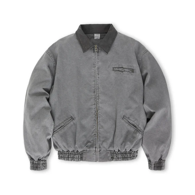 Blank Acid Washed Old Lapel Jacket Fall/winter Loose Casual Men's Jacket American Vintage Men's Heavy Canvas Jacket