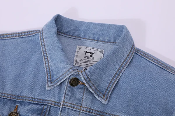 Mens Denim Jean Jacket Trendy Fashion Denim Male Streetwear Jackets Coats Fabric Vintage Denim Knitted Windproof - Image 4