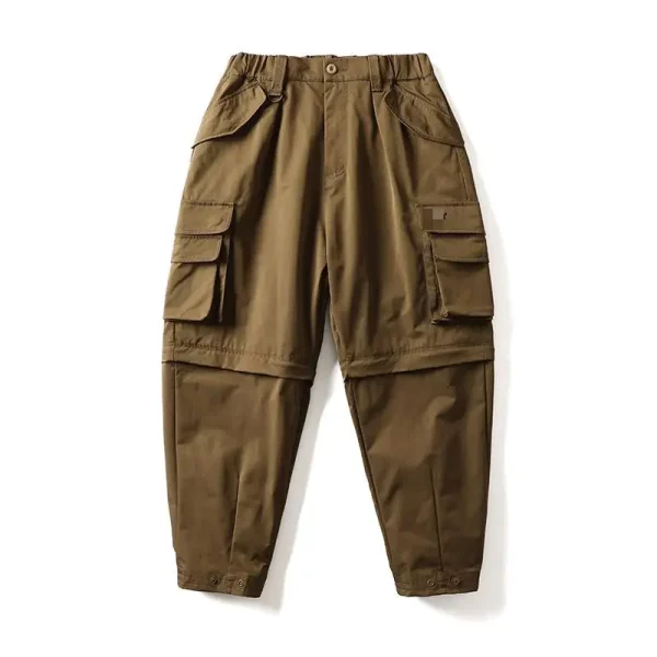 Autumn Mens Slim Fit Trousers Hip Hop Big Pockets Casual Sports Cargo Pants - Image 4
