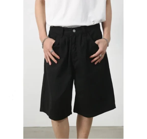 Summer New Casual Korean Style Five-Quarter Pants Loose Wide Leg Shorts Colorful Pattern Elastic Waist Closure Woven - Image 2
