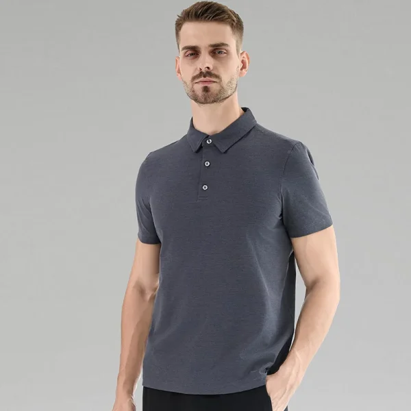 Men's Polo Shirts Men Polo Shirt Casual Golf Business T-shirt Plain Fit Dry Breathable High Quality Short Half Sleeve - Image 2