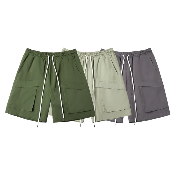 Top Quality Polyester Summer Cargo Shorts Multicolor Multi-pocket Men Shorts for Men's Shorts - Image 5