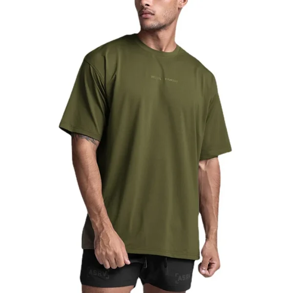 New Design  Knitted Breathable Summer Fashion Causal Oversized T-shirt for Man - Image 2