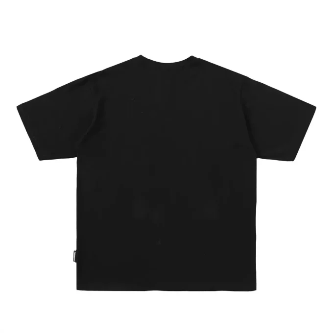 Creative High Street Men's Patchwork Printed Short Sleeve T-Shirt Trendy Summer Sports Letter Pattern Loose Hip Hop T-Shirt - Image 2