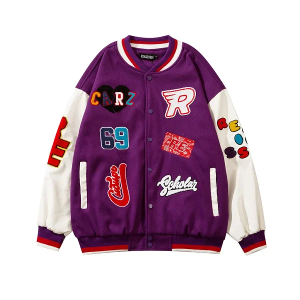 2025 New Design Jacket Embroidered Embossed Baseball Jacket Street Style Men's Jacket