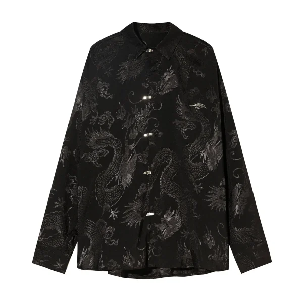 Men's Clothing Design New Oversized Terylene High Quality Style Long Sleeve Casual Polyester Knitted Embroidered