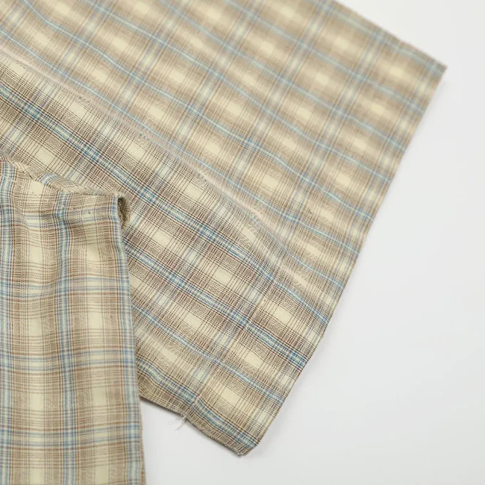 Japanese Style Men's Summer Workwear Shirt Plaid Short Sleeve Turn-Down Collar Side Slit Versatile Casual Loose Fit Yarn Dyed - Image 4