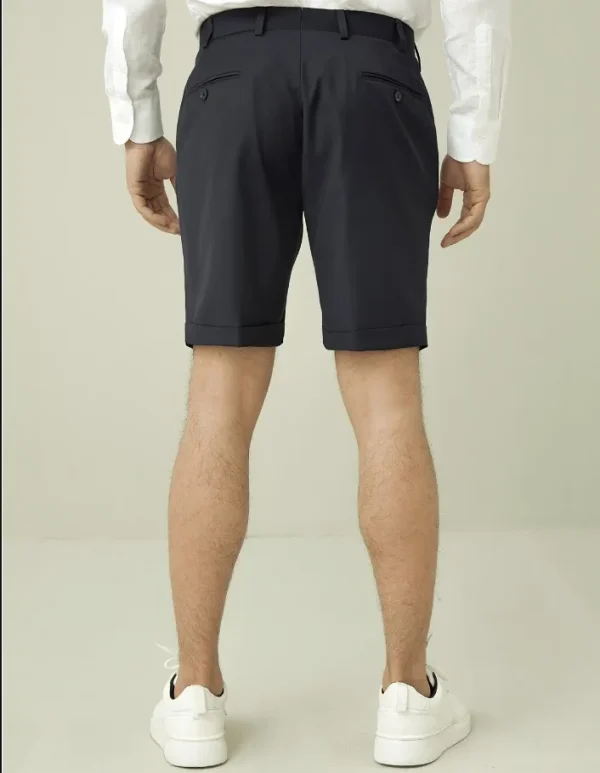 Merino Wool and Silk Blend French Fly New Shorts Trousers Men Shorts Luxury - Image 3