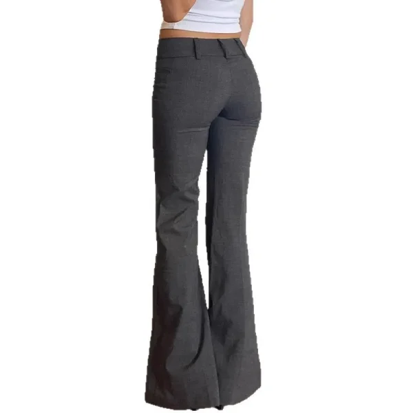 Women's Pants Trousers Solid Color Low Waist Flared Suit Hot Girl Temperament Commuting Simple - Image 5