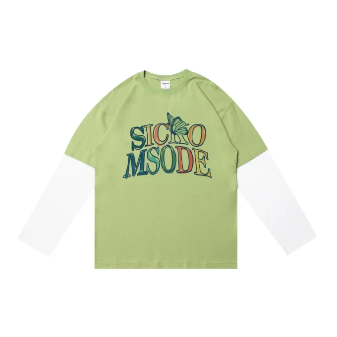 Heavy Weight Double Layer Long Sleeve T-shirt Graphic Tee Streetwear Men  Oversized Cotton Vintage Tshirt - Image 5
