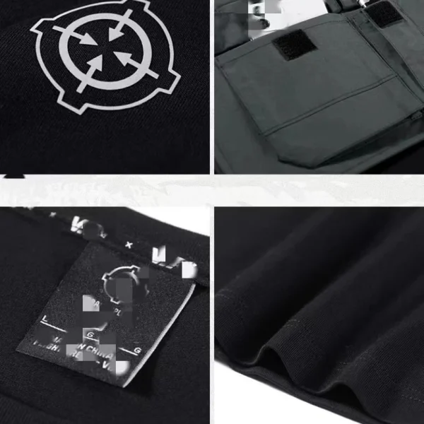 Hot Sale Oversize Patchwork Tops Multi Pocket Cotton Men's T-Shirts