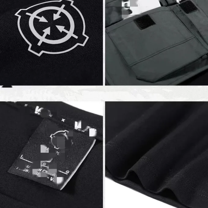 Hot Sale Oversize Patchwork Tops Multi Pocket Cotton Men's T-Shirts