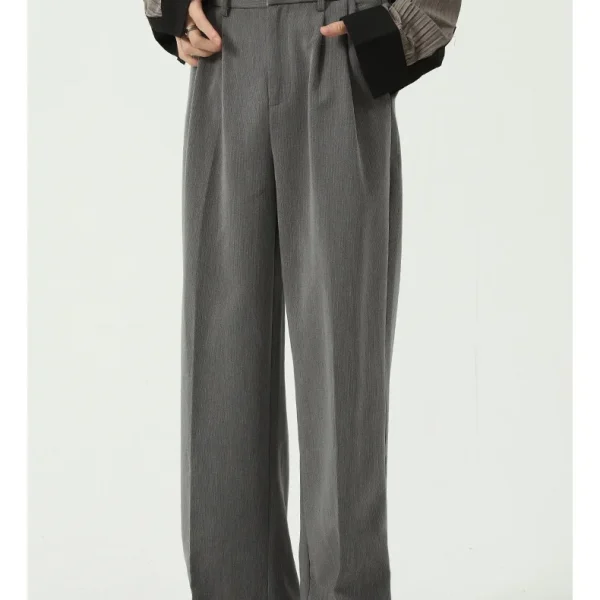 Cool comfort Dress Pants Men's Summer Straight Leg Loose Casual Men Dress Pants commuter Wide Leg Men Casual Suit Pants