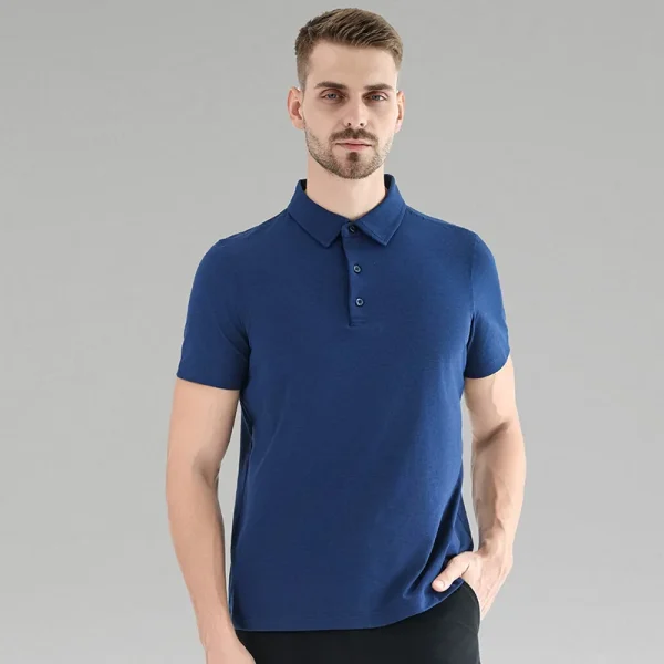 Men's Polo Shirts Men Polo Shirt Casual Golf Business T-shirt Plain Fit Dry Breathable High Quality Short Half Sleeve