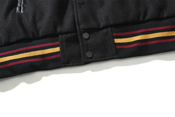Black Jacket Men Vintage Letter Embroidery Mens Jackets and Coats Japanese Streetwear Hip Hop Bomber Jackets - Image 6