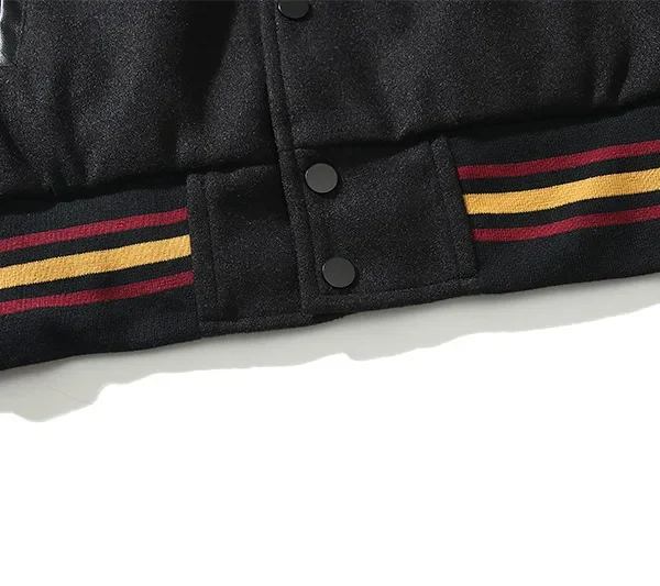 Black Jacket Men Vintage Letter Embroidery Mens Jackets and Coats Japanese Streetwear Hip Hop Bomber Jackets