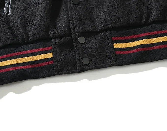 Black Jacket Men Vintage Letter Embroidery Mens Jackets and Coats Japanese Streetwear Hip Hop Bomber Jackets