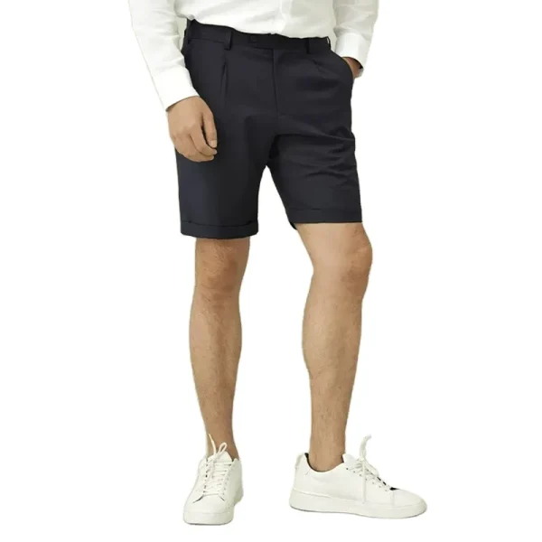 Merino Wool and Silk Blend French Fly New Shorts Trousers Men Shorts Luxury
