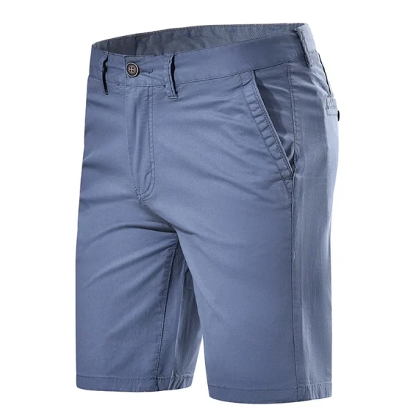 Quality Stretch Cotton Summer Style Washed Men's Chino Shorts - Image 2