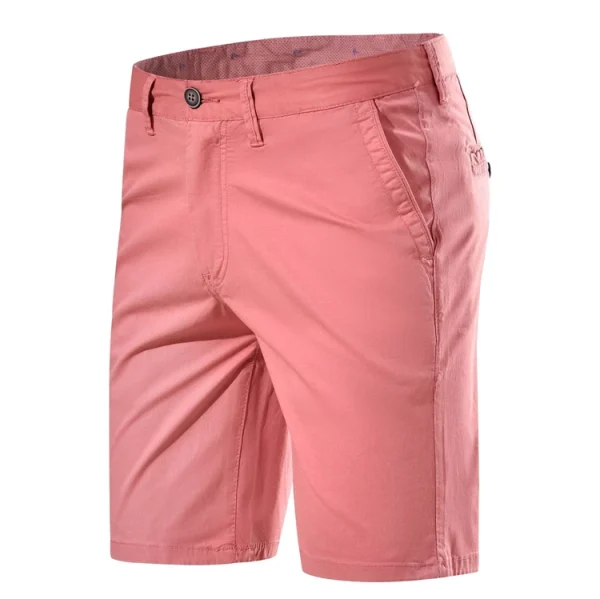 Quality Stretch Cotton Summer Style Washed Men's Chino Shorts - Image 4