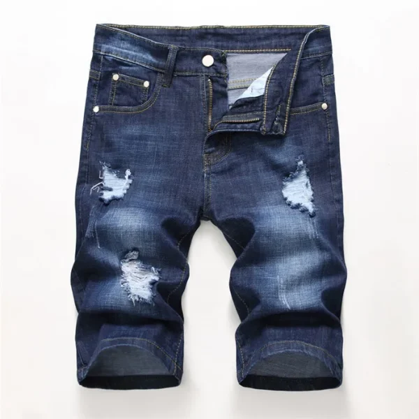 2025 Spring Men Cotton Solid Men's Shorts Clothing Jeans Shorts New Short Bermuda Fashion Casual Summer Denim WASHED - Image 2