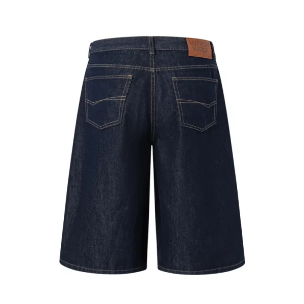 100% Cotton 14oz Red Self Edge Raw Denim Selvedge Oversized Loose Fit Jorts Heavy Weight Denim Baggy Jeans Shorts - Image 4