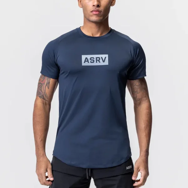 Promotion Breathable 100%cotton Fashion Casual Man's Clothing Slim Short Sleeves Sport T-shirt for Man - Image 3