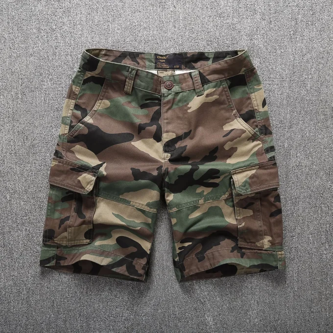 High Quality Gym Summer Plus Size Men's Shorts Men Black Men Camo Cargo Shorts - Image 3