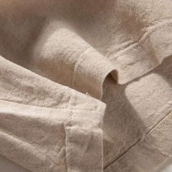 Retro Linen Breathable Straight Loose Solid Color Elastic Wide Leg Men Casual Shorts - Image 4