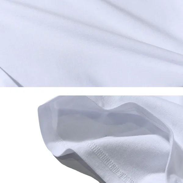 Men's  Oversize O-neck Photo Printed Hip Hop Cotton T-shirt