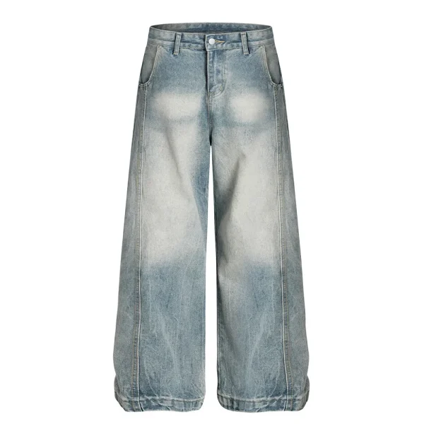 Jeans Embroidered Raw Hem Cut Edge Distressed Streetwear Vintage Cargo Jean Shorts for Men