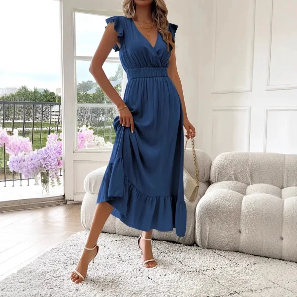 2025 Summer New Fashion Women's Casual Dress with Short Sleeves