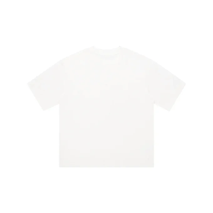 Men's Fashion Heavyweight Slub Cotton Short Sleeve T-Shirt Loose Fit Summer Solid Color 100% Cotton 300 GSM