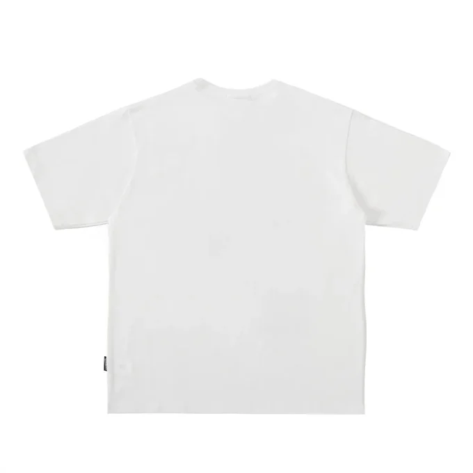 Creative High Street Men's Patchwork Printed Short Sleeve T-Shirt Trendy Summer Sports Letter Pattern Loose Hip Hop T-Shirt - Image 4