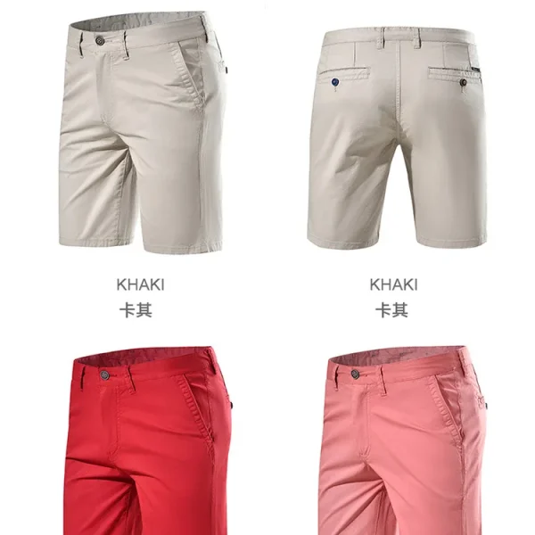 Quality Stretch Cotton Summer Style Washed Men's Chino Shorts