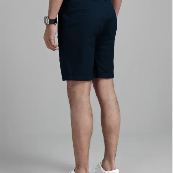 Men's Bermuda Shorts French Style Blank Navy Cotton Short Shorts